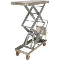 Manual Hydraulic Scissor Lift Table, 47-1/2" L x 24" W, Partial Stainless Steel, 1500 lbs. Capacity Toolneeds Inc.