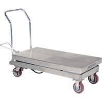 Manual Hydraulic Scissor Lift Table, 47" L x 24" W, Partial Stainless Steel, 2000 lbs. Capacity Toolneeds Inc.