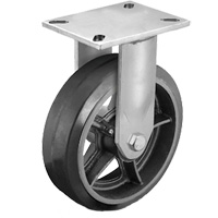 Roulette robuste avec plaque, Pivotant, 6" (152,4 mm), Caoutchouc, 450 lb (204 kg) Toolneeds Inc.