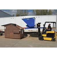 Self-Dumping Hopper, Steel, 3 cu.yd., Blue Toolneeds Inc.