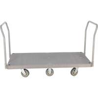 Chariot &agrave; plateforme en plastique robuste, 60" lo x 30" la, 3000 lb cap, Roues Polyur&eacute;thane Toolneeds Inc.