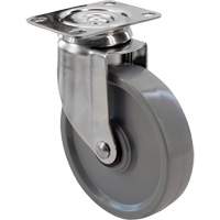Roulette 2309, Pivotant, 4" (101,6 mm), Gris Envirothane, 350 lb (158,8 kg) Toolneeds Inc.