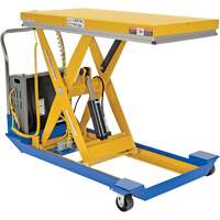 DC Powered & Manual Scissor Lift Table, Steel, 48" L x 24" W, 1000 lbs. Capacity Toolneeds Inc.
