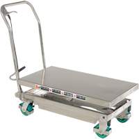 Manual Hydraulic Scissor Lift Table, 36-1/4" L x 19-3/8" W, Stainless Steel, 600 lbs. Capacity Toolneeds Inc.