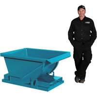 Self-Dumping Hopper, Steel, 1/4 cu.yd., Blue Toolneeds Inc.