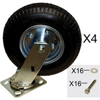 Ensemble de roulettes pneumatiques de rechange pour chariots &agrave; plateforme Toolneeds Inc.