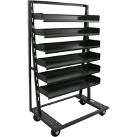 Single-Sided Heavy Duty A-Frame Cart with 6 Trays, 38" x 25" x 63", 2500 lbs. Capacity Toolneeds Inc.