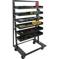 Single-Sided Heavy Duty A-Frame Cart with 6 Lipped Trays, 38" x 25" x 63", 2500 lbs. Capacity Toolneeds Inc.