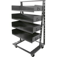 Single-Sided Heavy Duty A-Frame Cart with 4 Large Trays, 38" x 25" x 63", 2500 lbs. Capacity Toolneeds Inc.