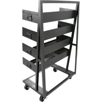 Single-Sided Heavy Duty A-Frame Cart with 4 Large Trays, 38" x 25" x 63", 2500 lbs. Capacity Toolneeds Inc.