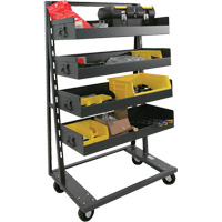 Single-Sided Heavy Duty A-Frame Cart with 4 Large Lipped Trays, 38" x 25" x 63", 2500 lbs. Capacity Toolneeds Inc.