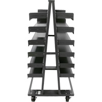 Double-Sided Heavy Duty A-Frame Cart with 12 Trays, 38" x 30" x 63", 2500 lbs. Capacity Toolneeds Inc.
