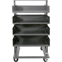 Double-Sided Heavy Duty A-Frame Cart with 8 Large Trays, 38" x 30" x 63", 2500 lbs. Capacity Toolneeds Inc.