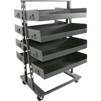 Double-Sided Heavy Duty A-Frame Cart with 8 Large Lipped Trays, 38" x 30" x 63", 2500 lbs. Capacity Toolneeds Inc.