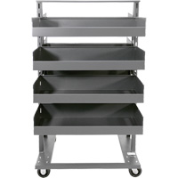 Double-Sided Heavy Duty A-Frame Cart with 8 Large Lipped Trays, 38" x 30" x 63", 2500 lbs. Capacity Toolneeds Inc.