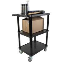 Utility Cart with Flat Shelf, 3 Tiers, 18-1/8" x 37-3/8" x 27-3/4", 330 lbs. Capacity Toolneeds Inc.