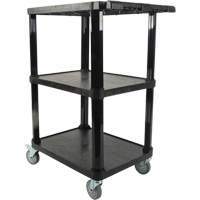 Utility Cart with Flat Shelf, 3 Tiers, 18-1/8" x 37-3/8" x 27-3/4", 330 lbs. Capacity Toolneeds Inc.