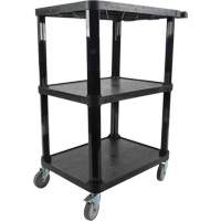 Utility Cart with Flat Shelf, 3 Tiers, 18-1/8" x 37-3/8" x 27-3/4", 330 lbs. Capacity Toolneeds Inc.