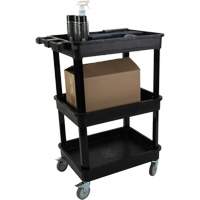 Utility Cart with Deep Lip Shelf, 3 Tiers, 19" x 39-1/2" x 28-1/4", 330 lbs. Capacity Toolneeds Inc.
