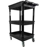 Utility Cart with Deep Lip Shelf, 3 Tiers, 19" x 39-1/2" x 28-1/4", 330 lbs. Capacity Toolneeds Inc.