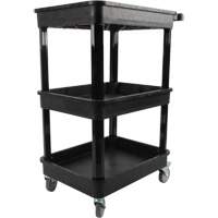 Utility Cart with Deep Lip Shelf, 3 Tiers, 19" x 39-1/2" x 28-1/4", 330 lbs. Capacity Toolneeds Inc.
