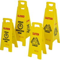 Wet Floor Safety Signs, Quadrilingual with Pictogram Toolneeds Inc.