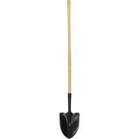 Round Point Shovel, Tempered Steel Blade, Wood, Straight Handle Toolneeds Inc.