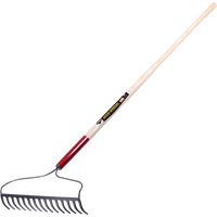 Pro Bow Rake, Wood Handle, 60" L, 16" Blade, 15 Tines Toolneeds Inc.