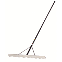 Pro Asphalt Rake, 36" W, Aluminum Blade, 28 Tines Toolneeds Inc.