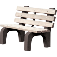 Park Benches, Recycled Plastic, 72" L x 25" W x 31" H, Grey Toolneeds Inc.