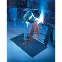 WeldSafe&reg; No. 447 Matting, Rubber, 3' L, 2' W x 9/16" Thick, Black Toolneeds Inc.