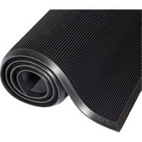 Mat-A-Dor Mat, Rubber, Scraper Type, Finger Tip Style Pattern, 2' x 2-2/3', Black Toolneeds Inc.