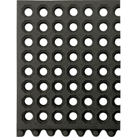 24/Seven&reg; Matting, Rubber, 3' W x 3' L, 5/8" Thick, Black Toolneeds Inc.