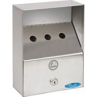 Smoking Receptacles, Wall-Mount, Stainless Steel, 1 Litres Capacity, 9" Height Toolneeds Inc.