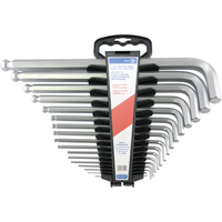Jumbo Extra-Long Ball Nose Hex Key Set, 17 Pcs., Metric Toolneeds Inc.