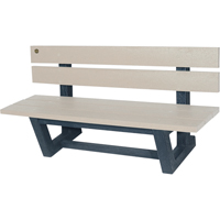 Outdoor Park Benches, Recycled Plastic, 60" L x 22-13/16" W x 29-13/16" H, Sand Toolneeds Inc.