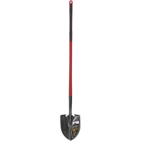 Pro Round Point Shovel, Tempered Steel Blade, Fibreglass, Straight Handle Toolneeds Inc.