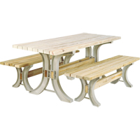 2x4 Basics&reg; Picnic Table & Benches Kit, 8' L x 30" W, Sand Toolneeds Inc.