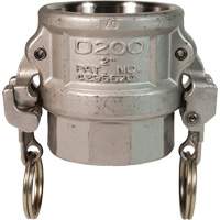EZ Boss-Lock Cam & Groove Coupler, Stainless Steel, Type D, 1", Female NPT, 250 PSI Toolneeds Inc.