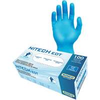 Gants d'examen EDT, T-Grand, Nitech, 5 mils, Sans poudre, Bleu, Classe 2 Toolneeds Inc.