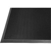 Gritstop Fingermat Matting, Rubber, Scraper Type, Textured Pattern, 2' x 2-2/3', Black Toolneeds Inc.