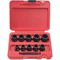 PROTO&reg; Bolt Extractor Socket Set, 10 Pcs, 1/4" Drive Size Toolneeds Inc.