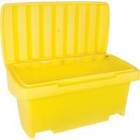 Heavy-Duty Outdoor Salt and Sand Storage Container, 24" x 48" x 24", 10 cu. Ft., Yellow Toolneeds Inc.