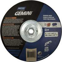 Gemini&reg; Saucer Wheel, 9" x 1/4", 5/8"-11 Arbor, Aluminum Oxide, Type 28 Toolneeds Inc.