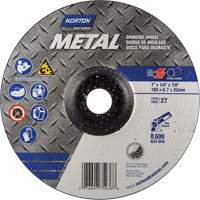 Depressed Centre Metal Grinding Wheels, 7" x 1/4", 7/8" Arbor, Aluminum Oxide, Type 27 Toolneeds Inc.