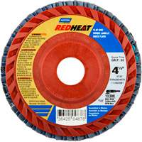 Red Heat&reg; Plastic Flat Flap Discs, 4-1/2" x 7/8", Type 27, 40 Grit, Ceramic Alumina Toolneeds Inc.