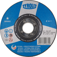 Meule de base 2 en 1, 4-1/2" x 1/4", Arbre 7/8", Type 27 Toolneeds Inc.