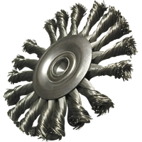 Brosses mont&eacute;es &agrave; fils nou&eacute;s circulaires, 3-1/2" dia., dia. Des fils 0,014", Tige 1/4" Toolneeds Inc.