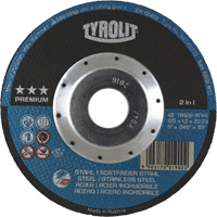 Meule &agrave; tronçonner 2-en-1 de premi&egrave;re qualit&eacute; Thincut, 4-1/2" x 0,045", Arbre de 7/8", Type 27, Oxyde d'aluminium, 13 300 Tr/min Toolneeds Inc.