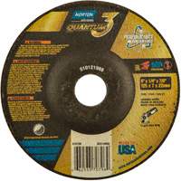 Quantum3 Grinding Wheel, 5" x 1/4", 7/8" Arbor, Ceramic, Type 27 Toolneeds Inc.
